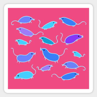 Cute and Colorful Mouse Pattern (pink) Magnet